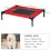 Raised Dog Bed – Elevated Pet Bed, Black & Red 3