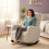 Corduroy Rocking Armchair - Beige 8