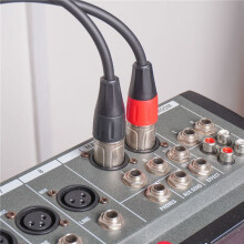 2X Dual-XLR-auf-1/8-Buchsenadapter, Symmetrische -Klinkenbuchse (3,5 mm) auf Mikrofonkabel, für Lautsprechermixer