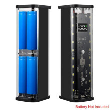2X 8 Steckplätze 18650 DIY Power Bank Case Schnelllade-Powerbank-Case Große Kapazität Digitalanzeige Batteriespeicher Schwarz