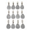 12 Pieces Tablecloth Weights Tablecloth Pendant Teardrop Shape Table Cover Weights Stone Table Weights Hangers 1