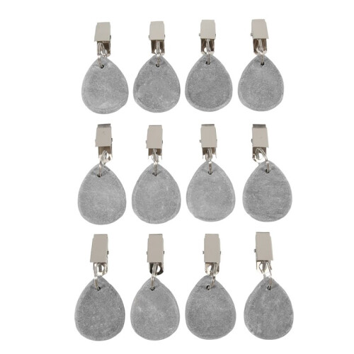 12 Pieces Tablecloth Weights Tablecloth Pendant Teardrop Shape Table Cover Weights Stone Table Weights Hangers 1