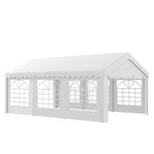 Heavy Duty 6m x 4m White Garden Gazebo