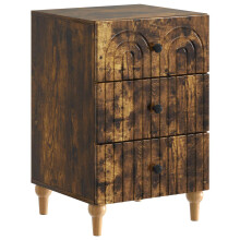 vidaXL Bedside Cabinet Smoked Oak 43x 41 x 66.5 cm Engineered Wood