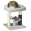 48cm Cat Tree with Scratching Posts, Bed, Perch, Self Groomer, Toy - Grey 1