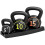 Three-Piece Kettlebell Set, 5lbs, 10lbs, 15lbs with Storage Tray 1