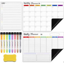 Pachet de 30 de agende magnetice pentru frigider, tablă albă, calendar săptămânal, listă de mese, organizator Premi