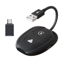 Bezprzewodowy CarPlay i Android Auto Box 2 w 1 z Przewodowym Adapterem Plug& CarPlay Android AUTO do Bezprzewodowego Adaptera AI Box