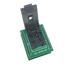 QFN8 DFN8 WSON8 Programming Socket Pin Pitch 1.27mm IC Body Size 6X8 mm Clamshell Test Socket ZIF Adapter Kelivn Socket
