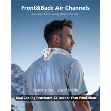 Neck Air Conditioner Fans,2 in 1 Cooling Neck Fan with Cooling Plate, 5200mAh Battery Operated,for Outdoor/Indoor/Travel