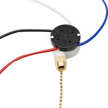 2PCS Ceiling Fan Lights ZingEar ZE-208S E89885 3 Speed 4 Wire Fan Pull Chain ,Fan Lights ,Bronze
