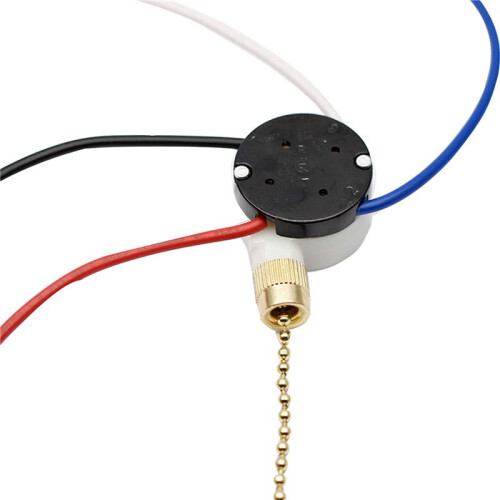2PCS Ceiling Fan Lights  ZingEar ZE-208S E89885 3 Speed 4 Wire Fan  Pull Chain ,Fan Lights ,Bronze