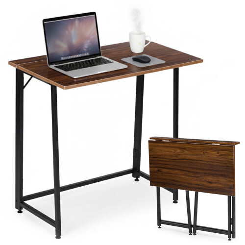 Hopfällbart laptopbord, 80x45 cm, loftstil, MDF och metall 1