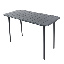 (Garden Dining Table, Home Assembly Required) Metal Bistro Table Balcony Table Sumila Black