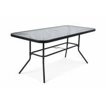 (Garden Dining Table, Home Assembly Required) Glass garden table dining table 110x55 Clear glass