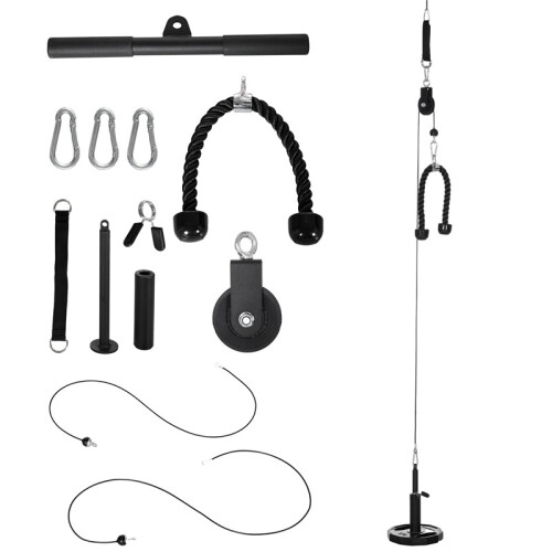 Cable Machine Pulley System, Lats Pull Down System, with DIY Loading Weight Pin 1