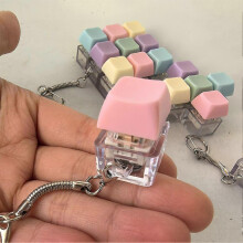 (A) Fidget Decompression 1/4/5/9 Keyboard Key Toy Anti Stress Finger Keyboard Games For Adults Antistress Toys Boys Girls Keychain
