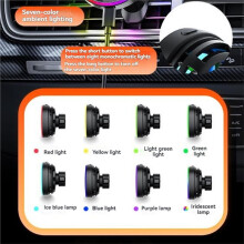 25-W-Qi2-Magnet-Autoladegerät mit RGB-Beleuchtung und Lüftungsschlitzbefestigung für Iphones mit Schnelllade- und Kühlfunktion