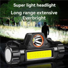 3X Lampe Frontale à LED Rechargeable par USB, Super Lumineuse, Batterie Intégrée 18650, Lampe de Poche Portable, Lanterne de Pêche