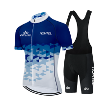 Herren Radtrikot Set Fahrrad Sportanzug Gel-Polster Blau 4XL — herren radbekleidung, radbekleidung set 4xl, radhose gel