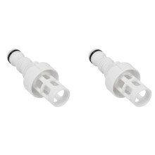 2X Connecteur de Bouchon de Vidange de Tuyau de Piscine, Adaptateur de Valve de Vidange D'Eau de Piscine Compatible avec la Connexion de L'Adaptateur