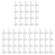 60Pcs Supports Présentoir Pièce Monnaie en Acrylique Transparent Petit Support Carte Support Chevalet Support Support Capsule Pièce Monnaie Défi