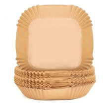 Papier D'Huile de Silicone pour 125 Pièces de Friteuse à Air Alimentaire, Papier Absorbant la Température de L'Huile de Silicone, Pièces de