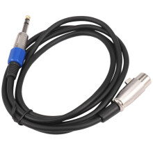 4pièces 6,35 mm 1/4 Pouce TRS Vers XLR Mâle à Femelle Câble 3 Broches Fiche Femelle Câble de Microphone Stéréo Câble Audio (6 Pieds)