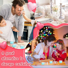 100 PièCes de Conteneurs de Stockage en Forme de CœUr pour en Saint-Valentin, BoîTe en Plastique en Forme de CœUr de 1,7 Oz, Conteneurs de