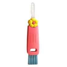 3 en 1 Tasse Multi-Fonctionnelle Tasse Bouche Épurateur Rotatif Cuisine Brosse de Nettoyage Gadgets Tasse Couvercle Nettoyant Rouge