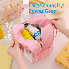 Sac à Lunch Kawaii pour Filles Sac à Lunch Mignon Sac Isotherme Sac Fourre-Tout RéUtilisable pour le Travail Chaud ou Froid Rose