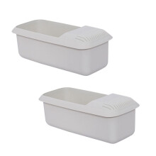2PCS Microwave Pasta Cooker Microwaveable Spaghetti Cooker Pasta Boxes Storage Box Steamer for Cooking Vegetables/Noodle