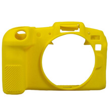 R8 Top Texture Rubber Silicone Case Body Cover Protector Frame Skin for R8 Camera Yellow