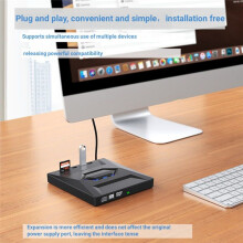 USB3.0 TYPE Multifunctionele Externe Mobiele Drive CD DVD-Brander, -Kaart, U-Diskspeler Leessnelheid CD-Rom 24X CD-RW