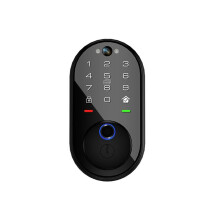 Tuya Video Intercom Lock for Front Door with App Control Electronic Digital Deadbolt with Touchscreen Keypad