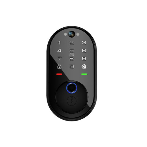 Tuya  Video Intercom Lock for Front Door with App Control Electronic Digital Deadbolt with Touchscreen Keypad
