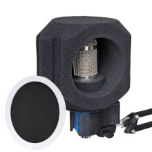 Mic Isolation Shield Filter Wind Shield Acoustic for Record Studios Mic Sound-Absorbing Foam Vocal Isolation