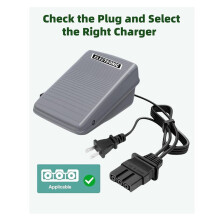 Foot Pedal Power Cord Compatible with Jx2517 Lx3817 Xm2701 Xl2600 Lx3125 Lx2500 Xl5130 Gx37 Ls2400 US Plug