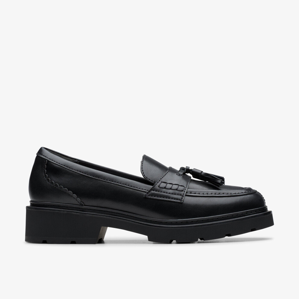 Clarks Lauryl Tassel Black Leather