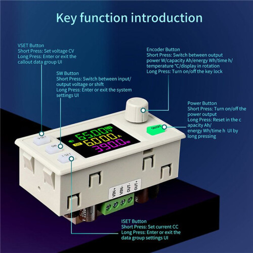 2X New XY6506X CNC Adjustable  Regulated Power Supply Constant Voltage & Current 65V 6A 390W Step-Down Module 2