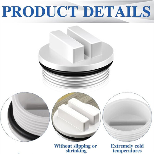 2Pcs 9 Inch Above Ground Pool Skimmer Guard with 2Pcs 1.5inch Threaded Pool Spa Return  Winterizing Plug 2