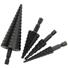 Hexagonal Shank Straight Black Step Drill Bit 4-12mm,4-20mm,4-32mm,3-12mm Reaming Step Drill Tower Drill Tool