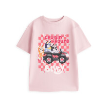 (5-6 Years) Bluey Short Sleeved T-Shirt (Girls Pink)