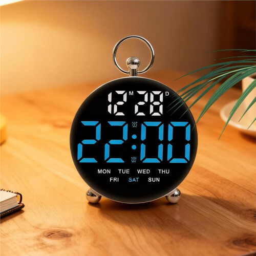 Multifunction Digital Wall Clock Date Week Timing Countdown 2 Alarm Large-Screen Desktop LED Alarm Clock Home Decor 2