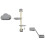 Three-Piece Wall-Mounted Cat Shelves, with Hammock, Ladder, Platforms, Scratching Post - Grey 2