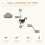 Three-Piece Wall-Mounted Cat Shelves, with Hammock, Ladder, Platforms, Scratching Post - Grey 6