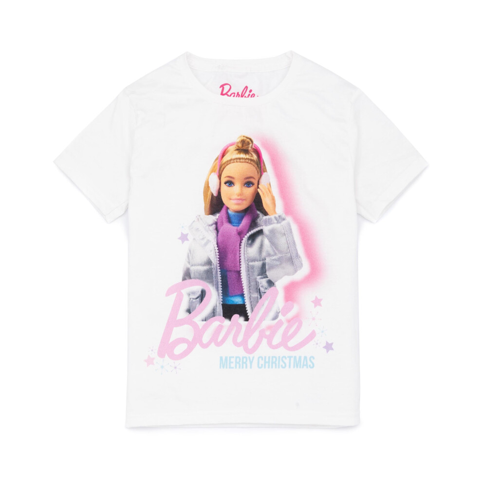 Barbie (5-6 Years) Short Sleeved T-Shirt (Girls White)