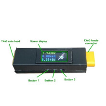 1-20S 100A Power Meter with XT60 Connector Digital Display Screen Voltage and Current Meter for UAV RC Car Ship Models