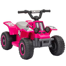 6V Electric Quad Bike for Kids, Ride On ATV w/ Forward/Reverse, Headlights, for Ages 18-36 Months, Pink