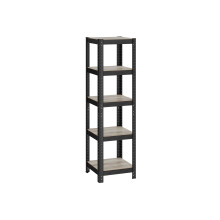 Shelving Unit - Metal and Wood - Greige and Black - Adjustable Storage with 400 kg Load Capacity